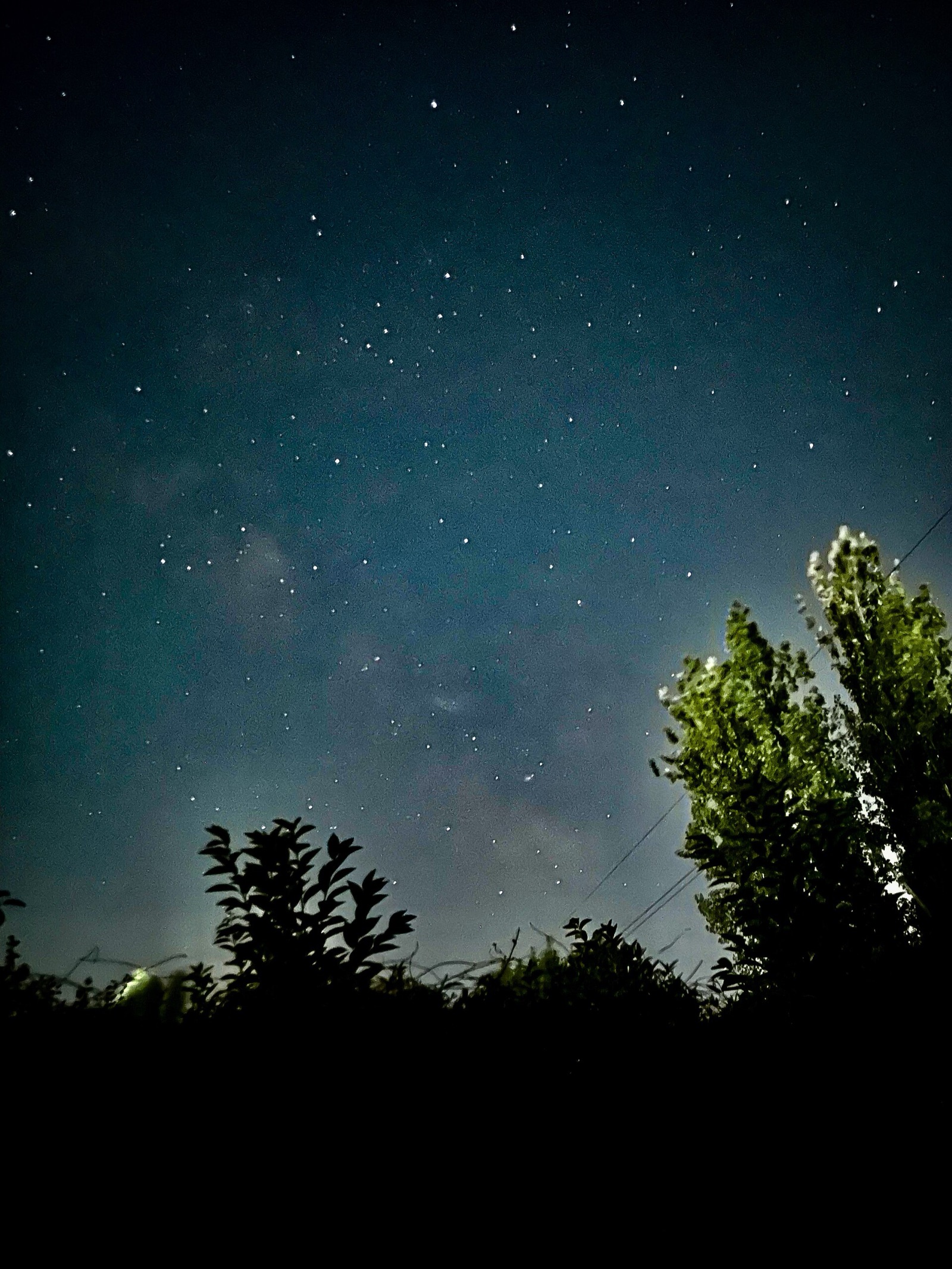 Milky Way in a moderately light-polluted sky, photographed with an iPhone 12 mini